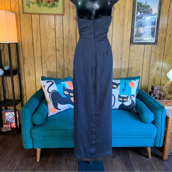 BCBGMaxAzria Ila Twilight Blue Strapless Formal Maxi Dress - Picture 7 of 16